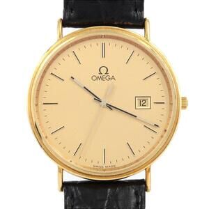 Omega Round Case YG Quartz Watch